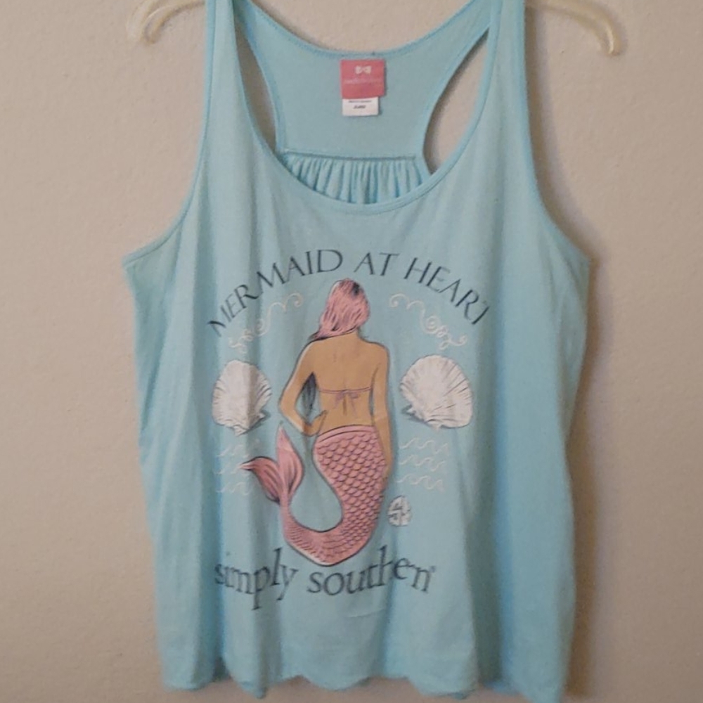 Simply Southern Baby Blue Tank Top